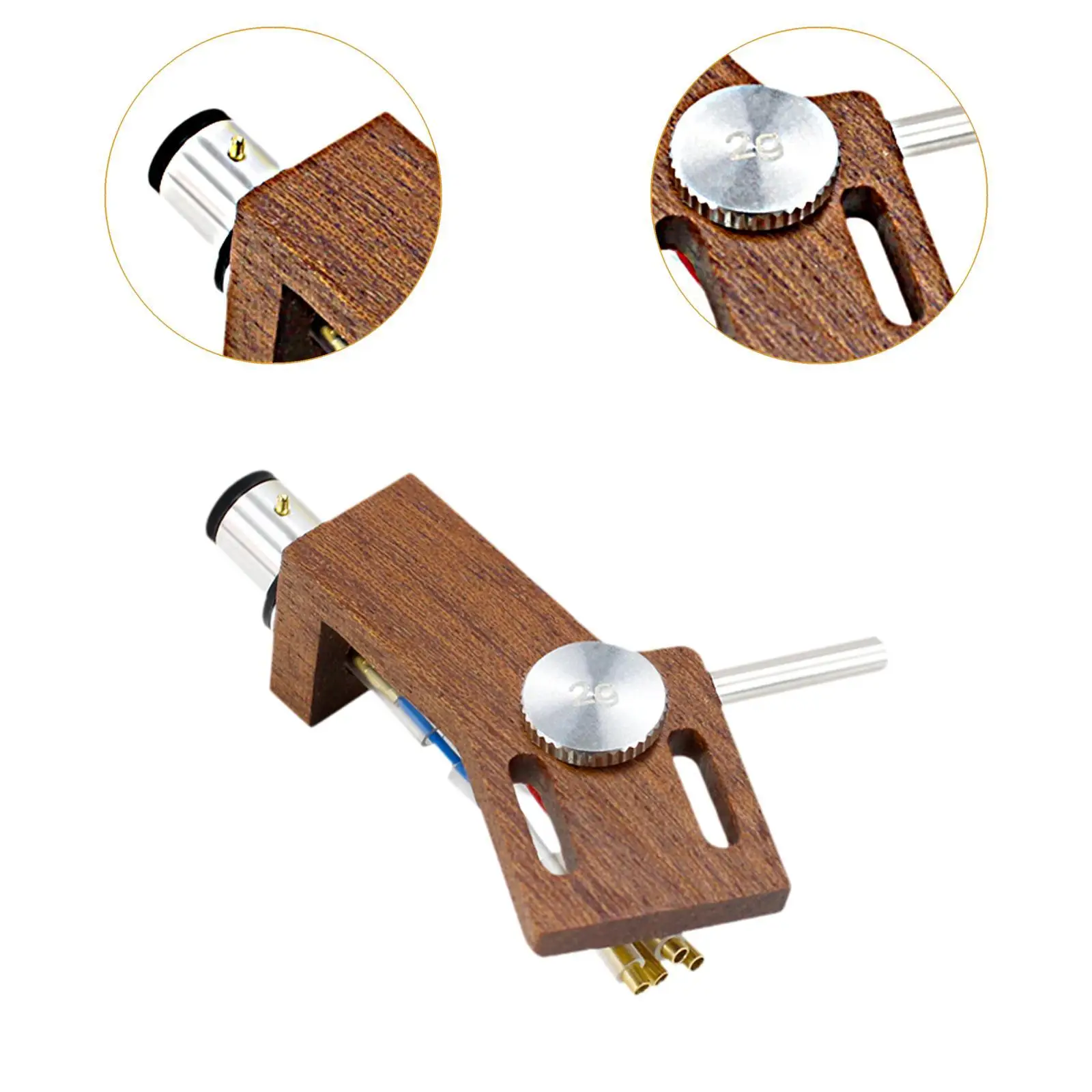 Turntable Headshell Aluminium Alloy Hardware with Counterweight Record Player Pointer Stand Vinyl Phono Stand Easy to Install