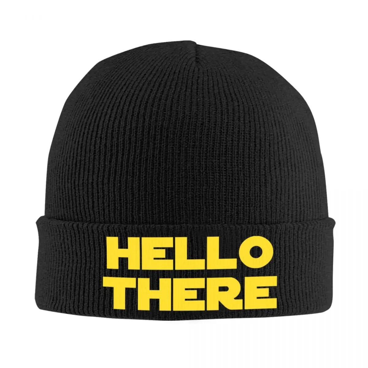 Hello There Warm Knitted Cap Fashion Bonnet Hat Autumn Winter Outdoor Beanies Hats for Men Women Adult