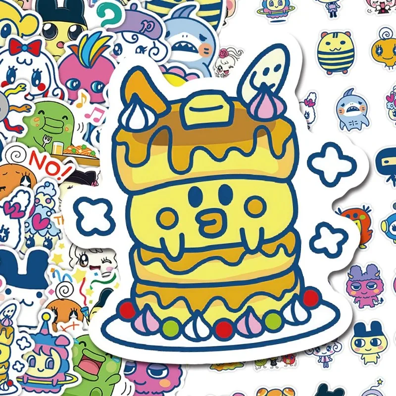 Japanese Tamagotchi Stickers Electronic Pet Mametchi Kuchipatchi Fun Graffiti Vinyl Decals for Water Bottle Laptop Phone Case view 6