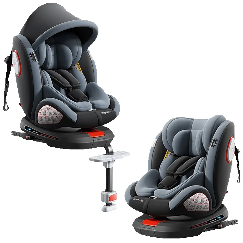 R129 I-Size 360 °   Drehbarer Baby-Autositz mit ISOFIX, Sicherheitssitz für Kleinkinder 40-150cm, Rückwärts- und Vorwärtsgerichtet, Einhand-Drehmechanismus, Verstellbare Rückenlehne,