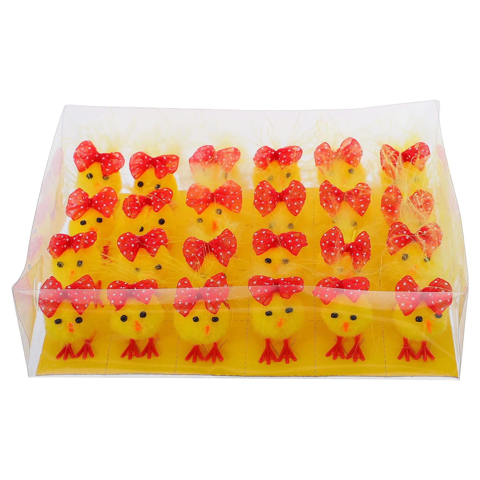 24Pcs Mini Chicks Realistic Chicken Decorations Easter Craft Supplies Spring Table Decor Baby Chick Party Favors Mini Chick