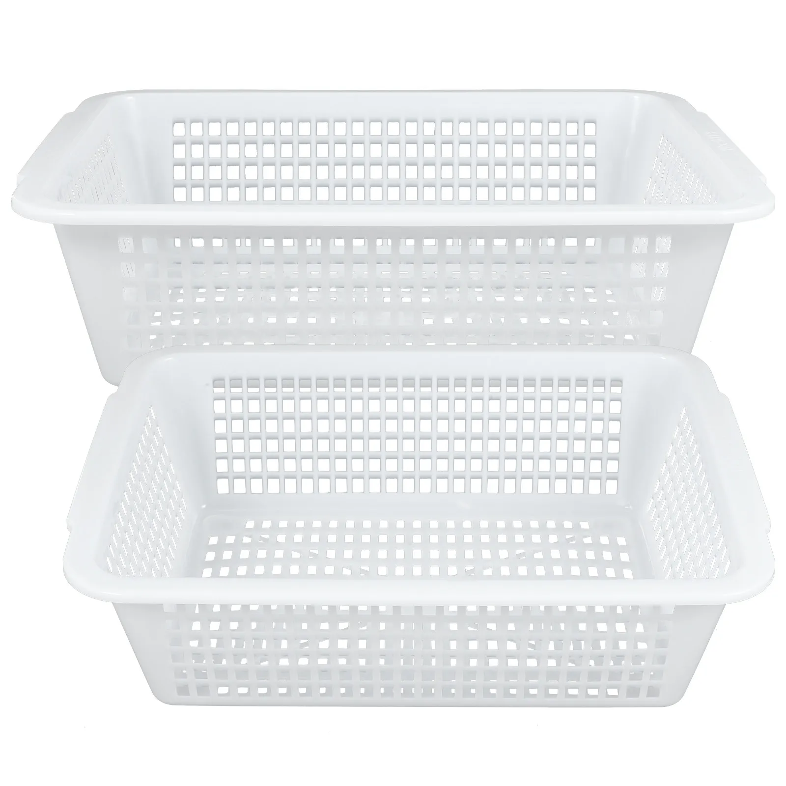 

2Pcs File Basket Large Desktop Storage Organizer for Office Home School Documents Letters Folders ABS Plastic Convenient