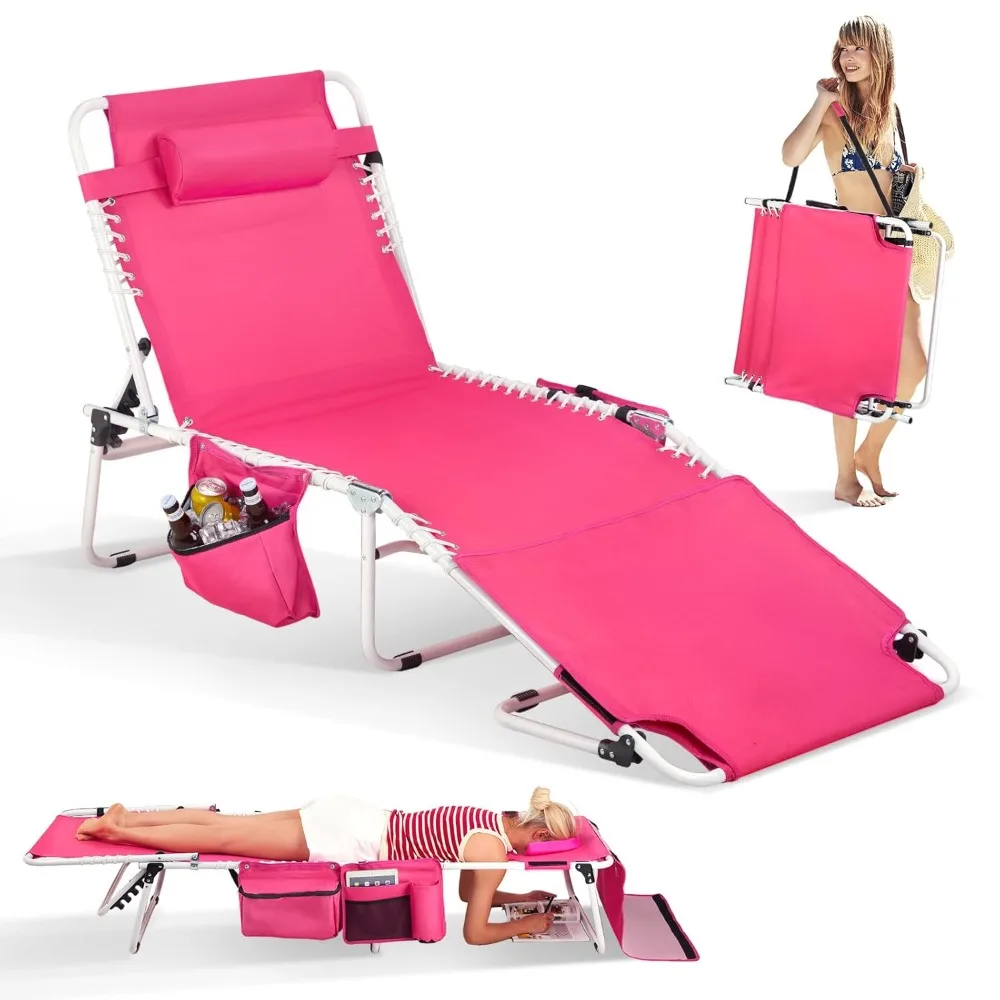

Oversized Tanning Chair with Face Hole & Carrying Bag, Beach Lounge Chair Outdoor for Adults, Folding Lounge Chair, Customized