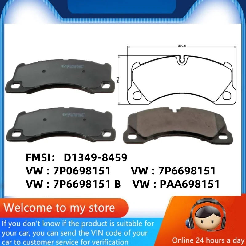 

Передние тормозные колодки для Volkswagen Touareg 4MOTION (7P) 7P0698151 7P6698151 7P6698151B PAA698151/автозапчасти-22014