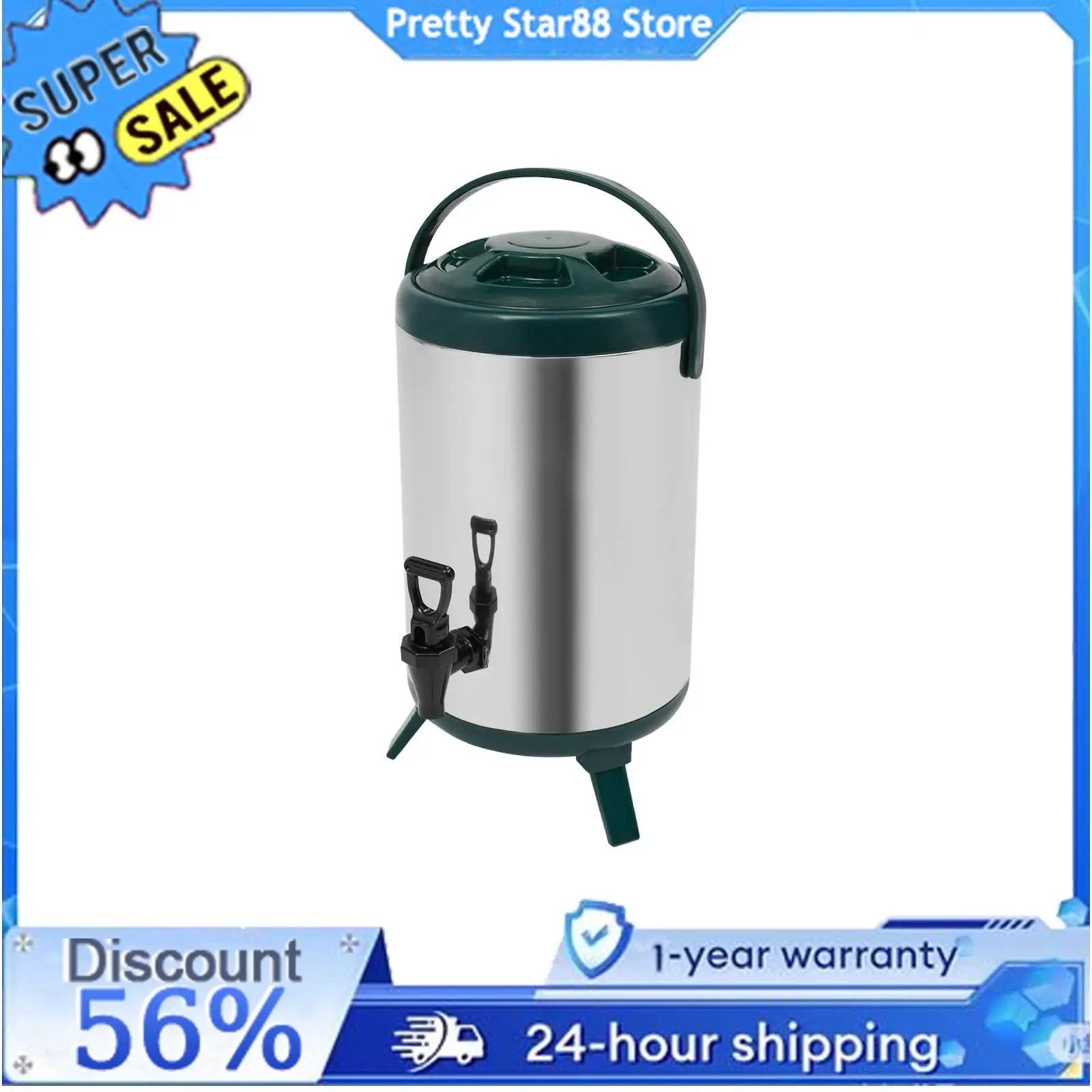 

Large Capacity Stainless Steel Insulation Barrel Insulated Drink Dispenser Thoughtful Design for Hot Chocolate/Milk/Coffee