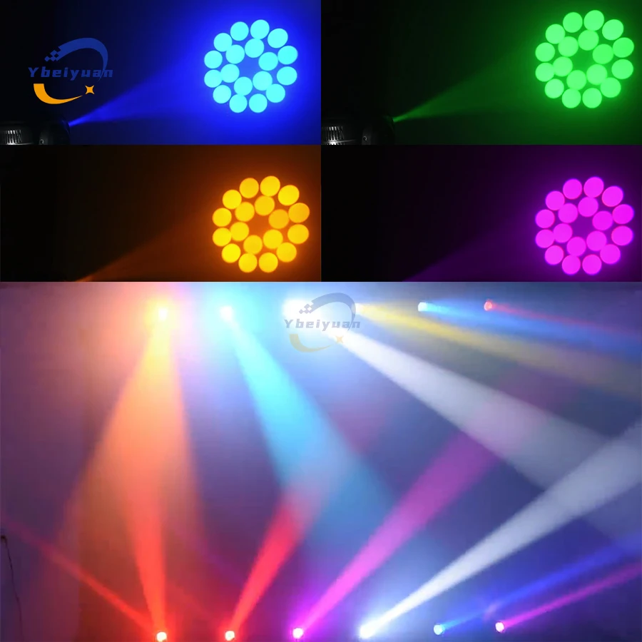 100 W LED RGBW 4 in 1 Moving Head Muster Strahllicht DMX-Steuerung Geeignet für Bar DJ Disco Party Nachtclub Hochzeit Bühnenlicht – Detail 10
