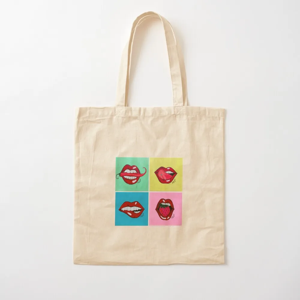 

Lips PopArt Tote Bag canvas tote bags great bag bag luxury women Canvas Tote