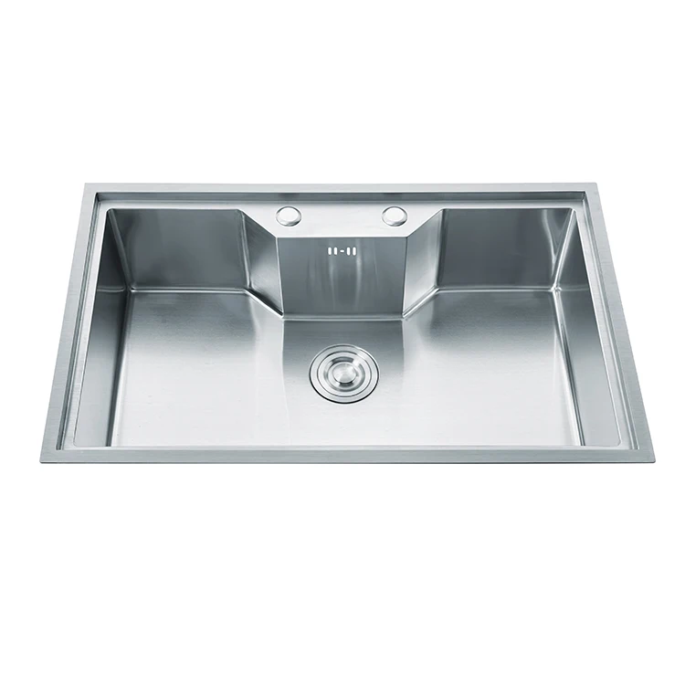 Above counter basin square shape 1 bowl stainless steel thick handmade kitchen sink dishwasherkitchen accessory