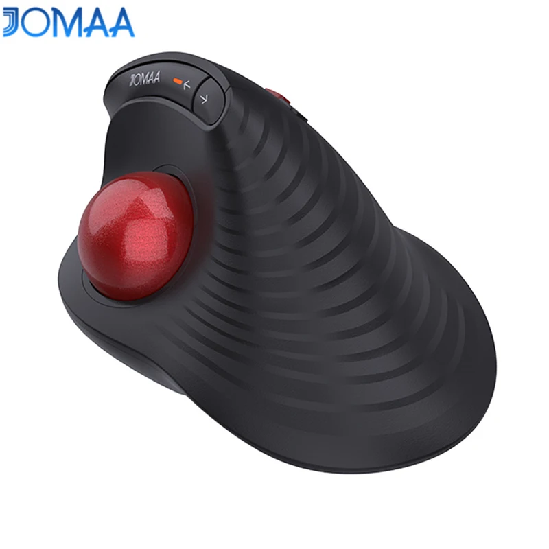 JOMAA Wireless Vertical Trackball Mouse Ergonomic Rollerball Mouse 2.4G/Bluetooth 5.0 Rechargeable Mouse for Computer Laptop