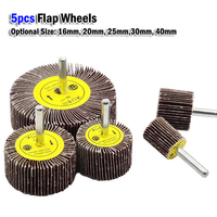 5pcs 16-40mm 80Grit Sanding Flap Wheel Disc Abrasive Grinding Wheel Sandpaper Abrasive Tool Accessories For Electric Drill