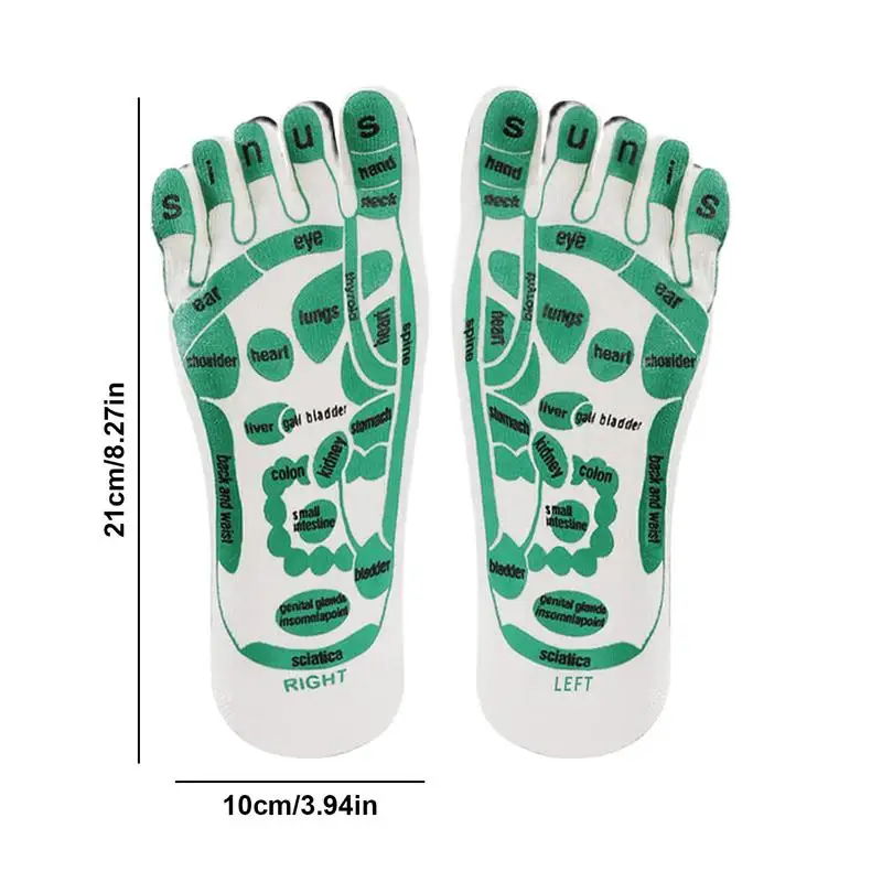 Five Toe Reflexology Socks Foot Massage Five Toe Socks Elastic Fiber Five Toe Separate Socks for Home Dormitory Travel Business