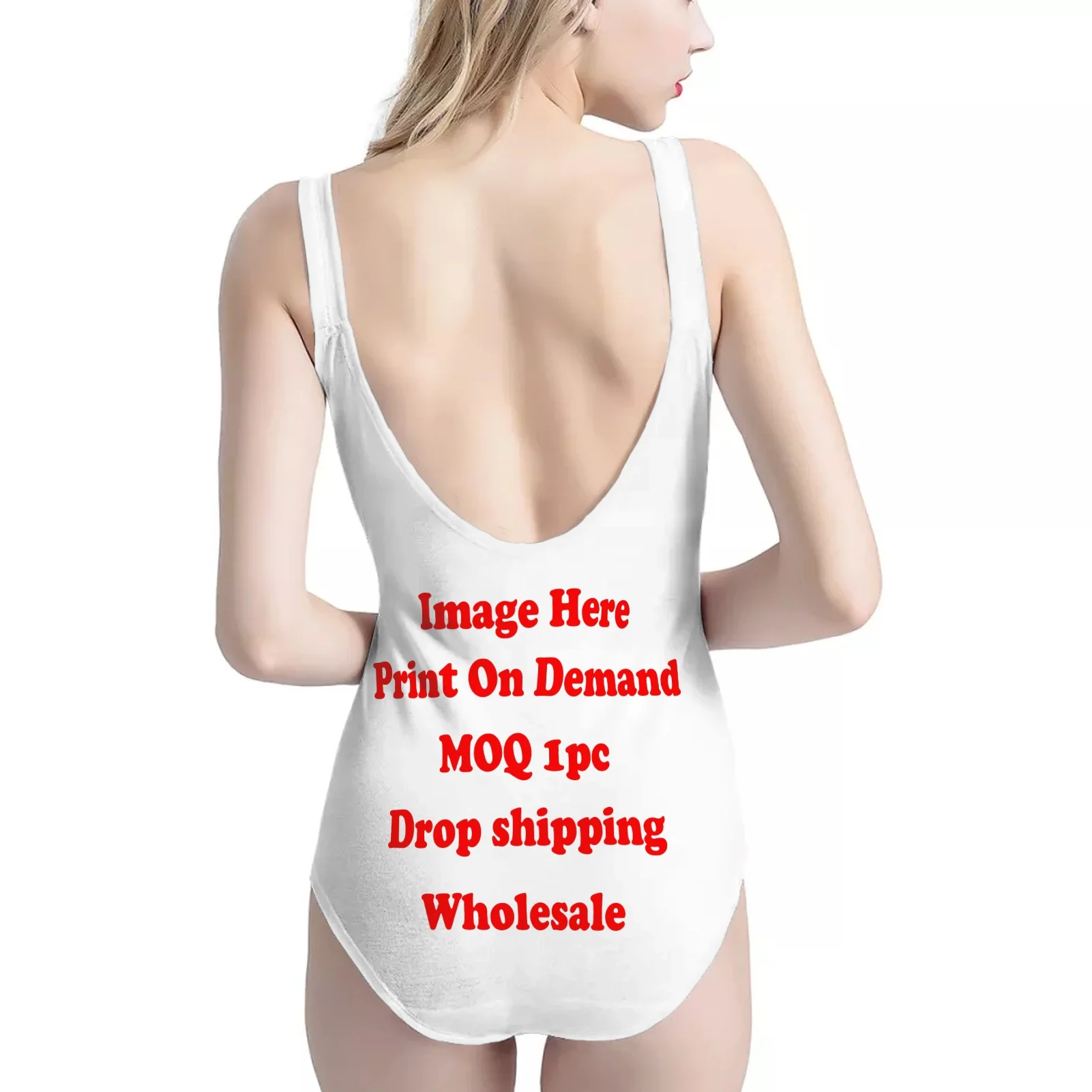 Print On Demand Customized Public Custom Images Picture DIY Dropshipping Sexy Bikini Set Swimsuit Women Pool Swimwear Breathable