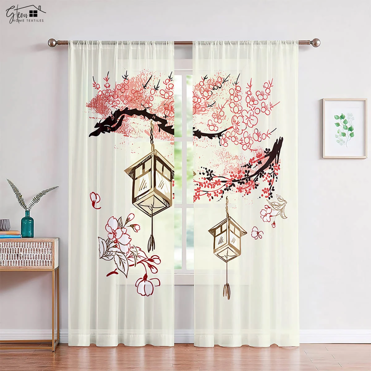 Chinese Ink Painting 3D Printed Curtains Landscape Landscape Painting Chinese Style Ancient Style Study Tea Room Curtains 2PCS