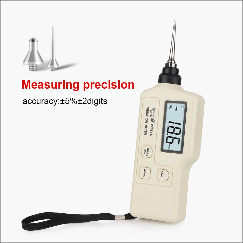 WINTACT Vibration Analyzer Digital Vibration Meter Vibrometer Analizador De Vibraciones Handheld WT63A Vibrator Vibration Tester