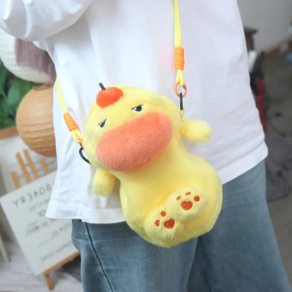 

Phone Pouch Capybara Lulu Plush Crossbody Bag Animal Doll Persimmon Lulu Capybara Doll Bag Large Capacity Soft