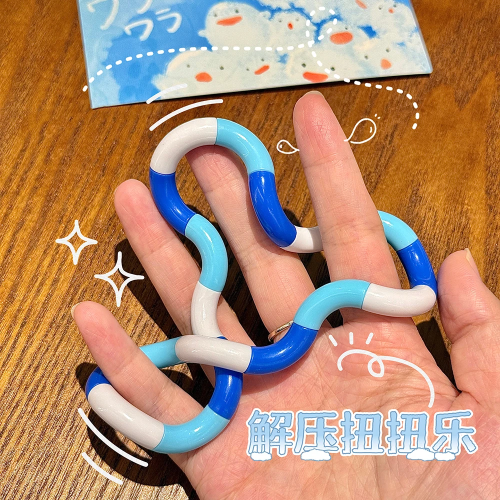 Plezier Educatief Twist Zintuiglijke Fidget Speelgoed Creatieve Adderende Twisty Knoop Keten Spinner Angst Stress Relief Speelgoed Kid Tiener Adhd