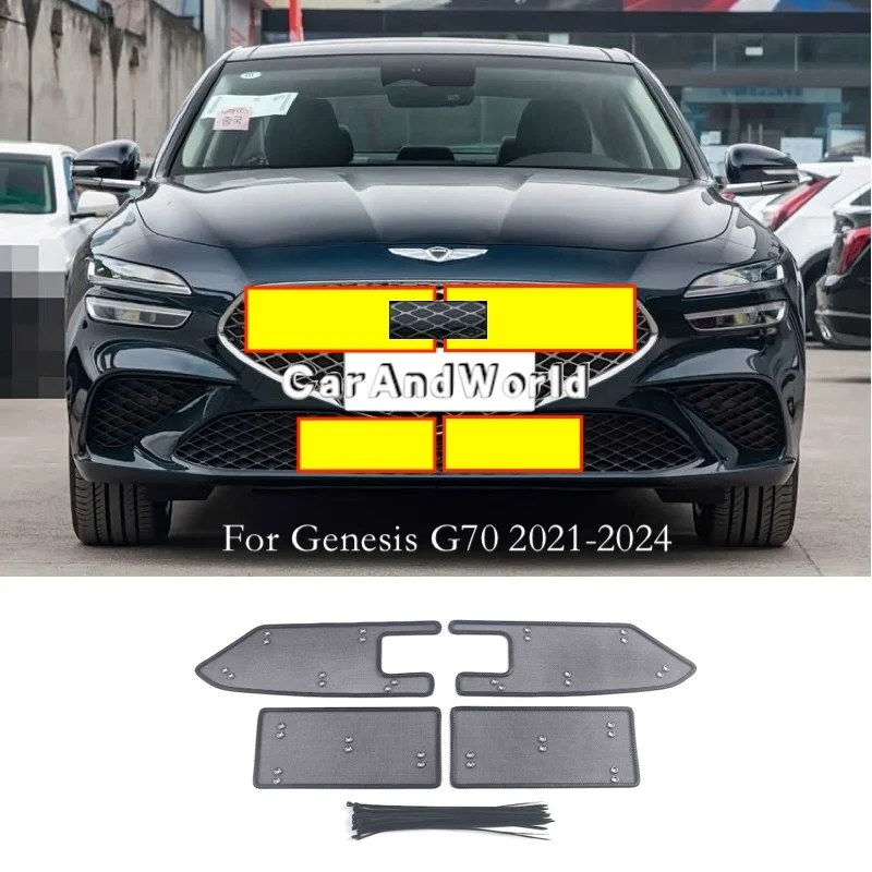 

Для Genesis G70 G80 GV60 GV70 EV 2021-2024: Сетка-вставка для решетки радиатора, защитная сетка от насекомых и песка, аксессуары