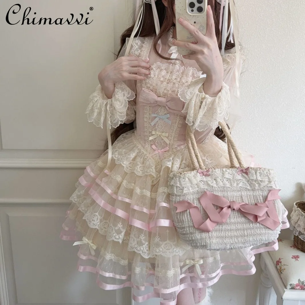 

Original Design Lolita Ballet Style JSK Strap Dress 2025 Summer New Super Fairy Sweet Girl Temperament Short Party Lo Dresses