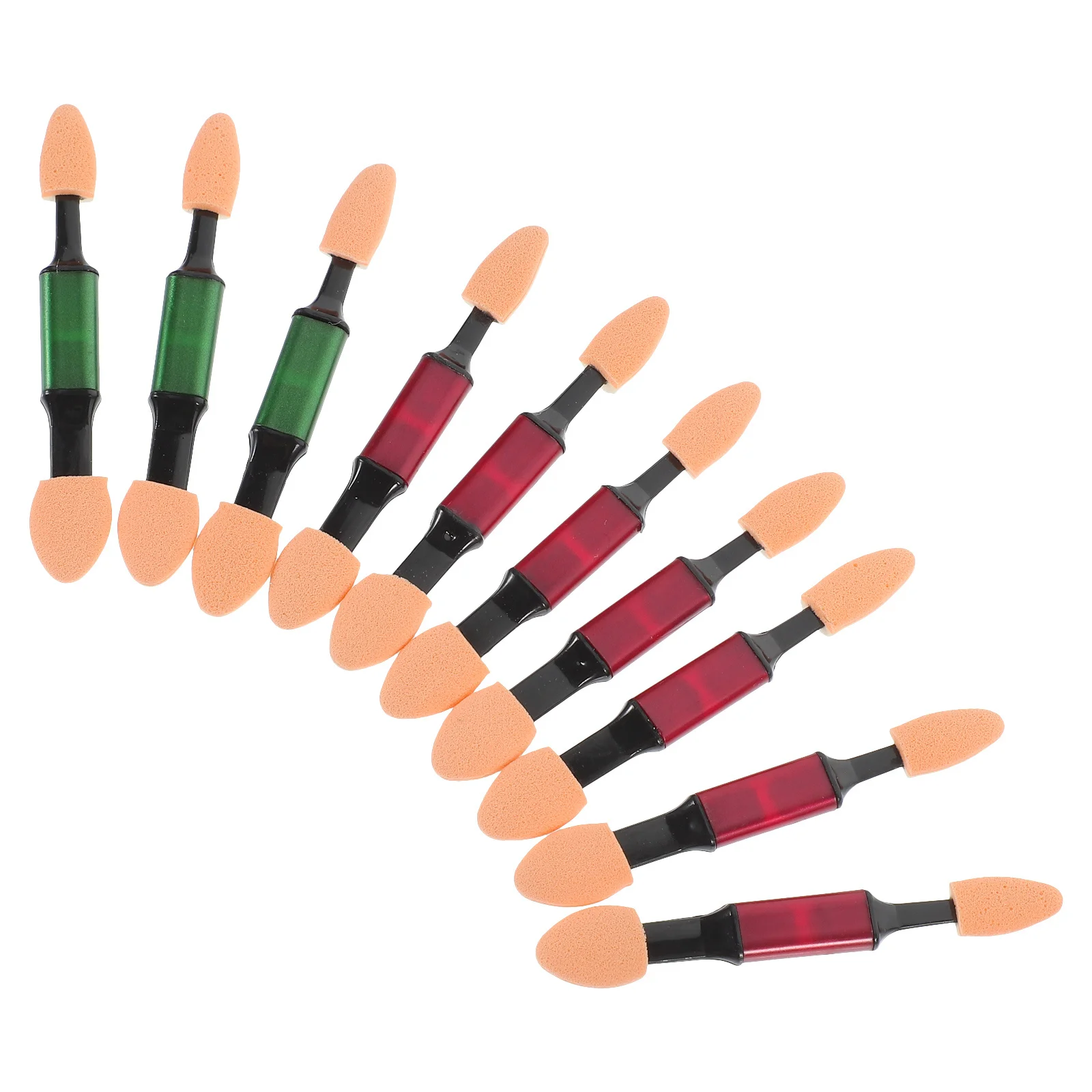 10 stuks dubbelzijdige oogschaduwapplicator sponsborstel zachte make-uptool voor het mengen van oogschaduw cosmetica make-upborstel