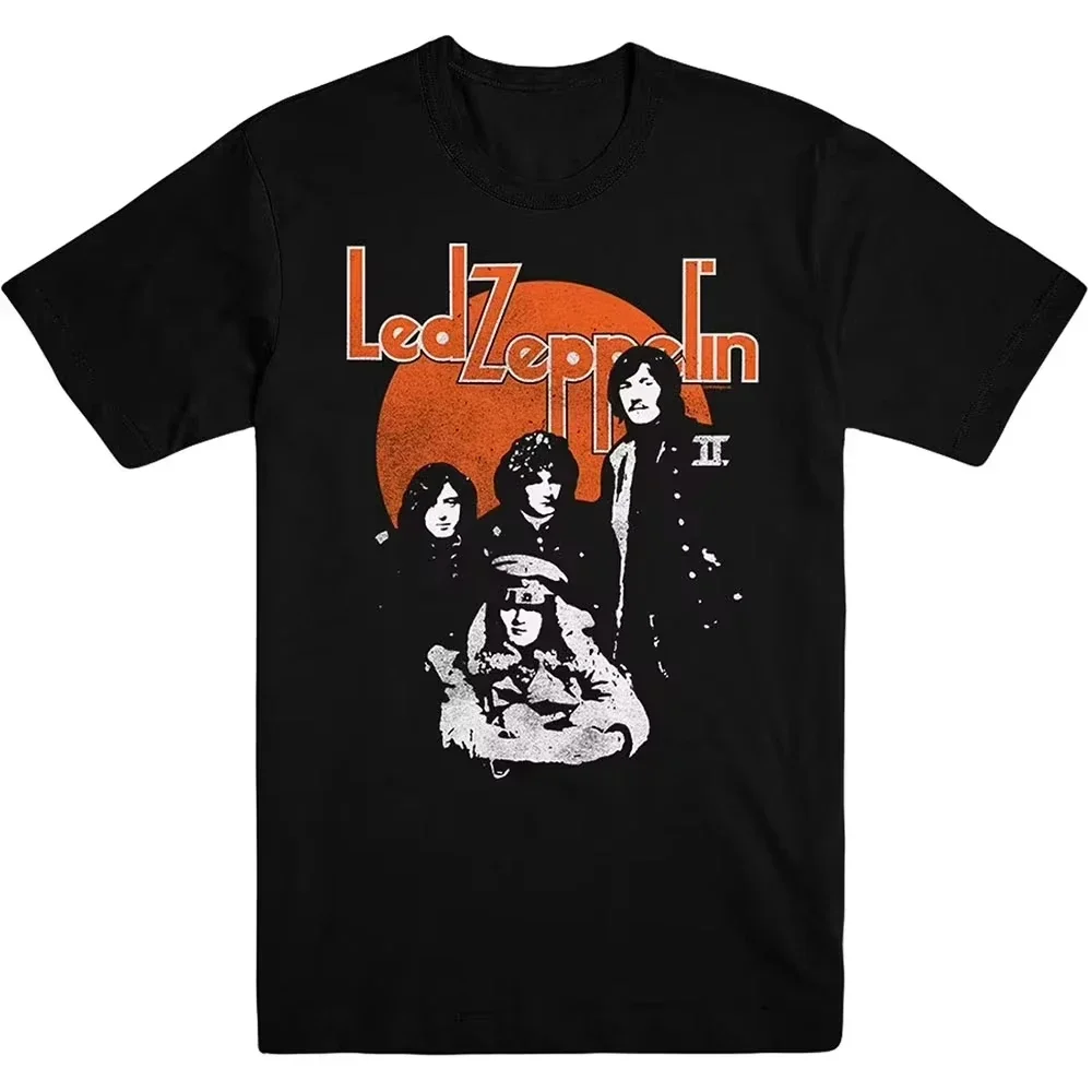 2026 Led Zeppelin Grafik-Baumwoll-T-Shirt für Herren, Kurzarm, Unisex, Oversize, Beliebter Tagesstil, Streetwear V Y2K – Detail 3