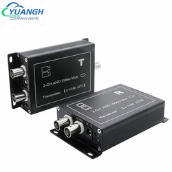 2Ch Coaxial Video Converter AHD TVI CVI Video Multiplexer For 1080P Analog Security CCTV Cameras