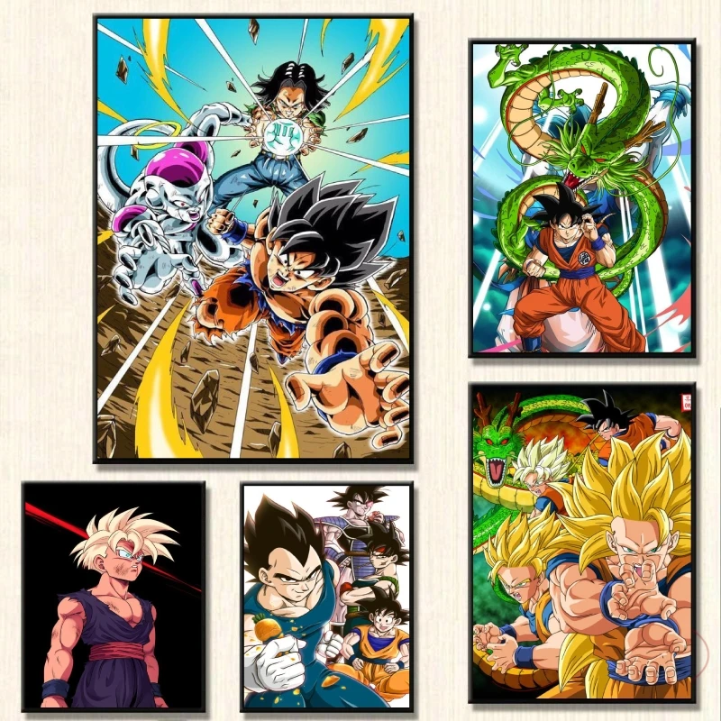 

Dragon Ball Son Goku Canvas Hd Prints Friends Gifts Poster Decoration Paintings Modern Home Cartoon Character Picture Decorative