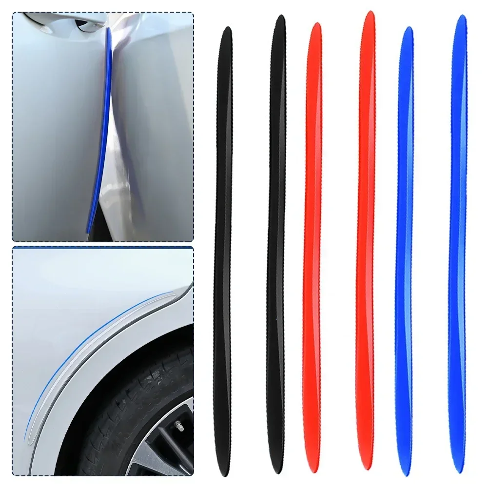 2/4Pcs 40cm Car Bumper Door Edge Wheel Eyebrow Rearview Mirror Protection Rubber Auto Protector Guard Scratch Sticker Trim Strip