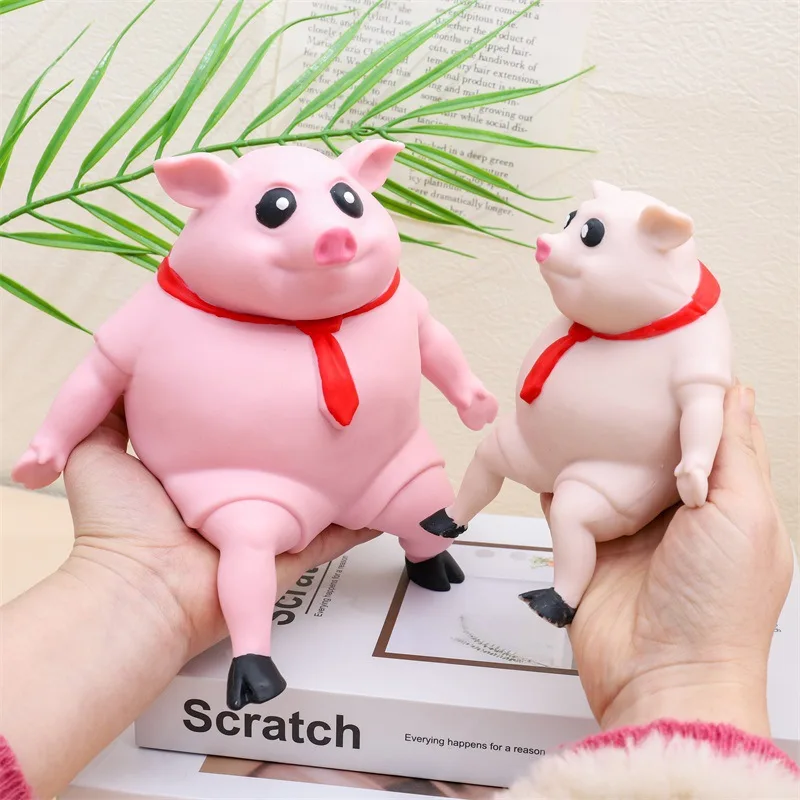 

Creative Cartoon Cute Pink Pig Squeeze Toy Sand Filling 2 Sizes Novelty Gag Stress Relief Toys Hobby Collectibles Birthday Gifts