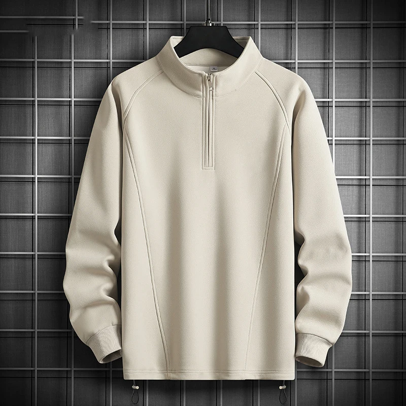 8XL Plus Size Stand Collar Sweatshirts Men Spring Autumn Sweatshirt Fashion Casual Pullover Male Big Size 8XL