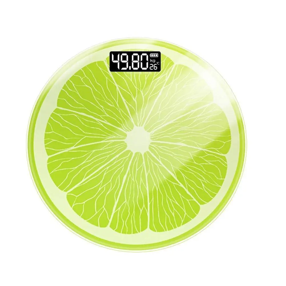 

1Pcs Creative Lemon Body Weight Scale Tempered Glass Large LED Display Electronic Scale Home Fitness Health Precise Digital