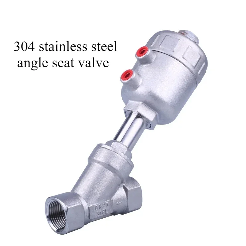 ‌304 Stainless Steel Pneumatic Y-Type Angle Seat Valve - Flanged/DN25-65 for Steam, High Temp Industrial Automation