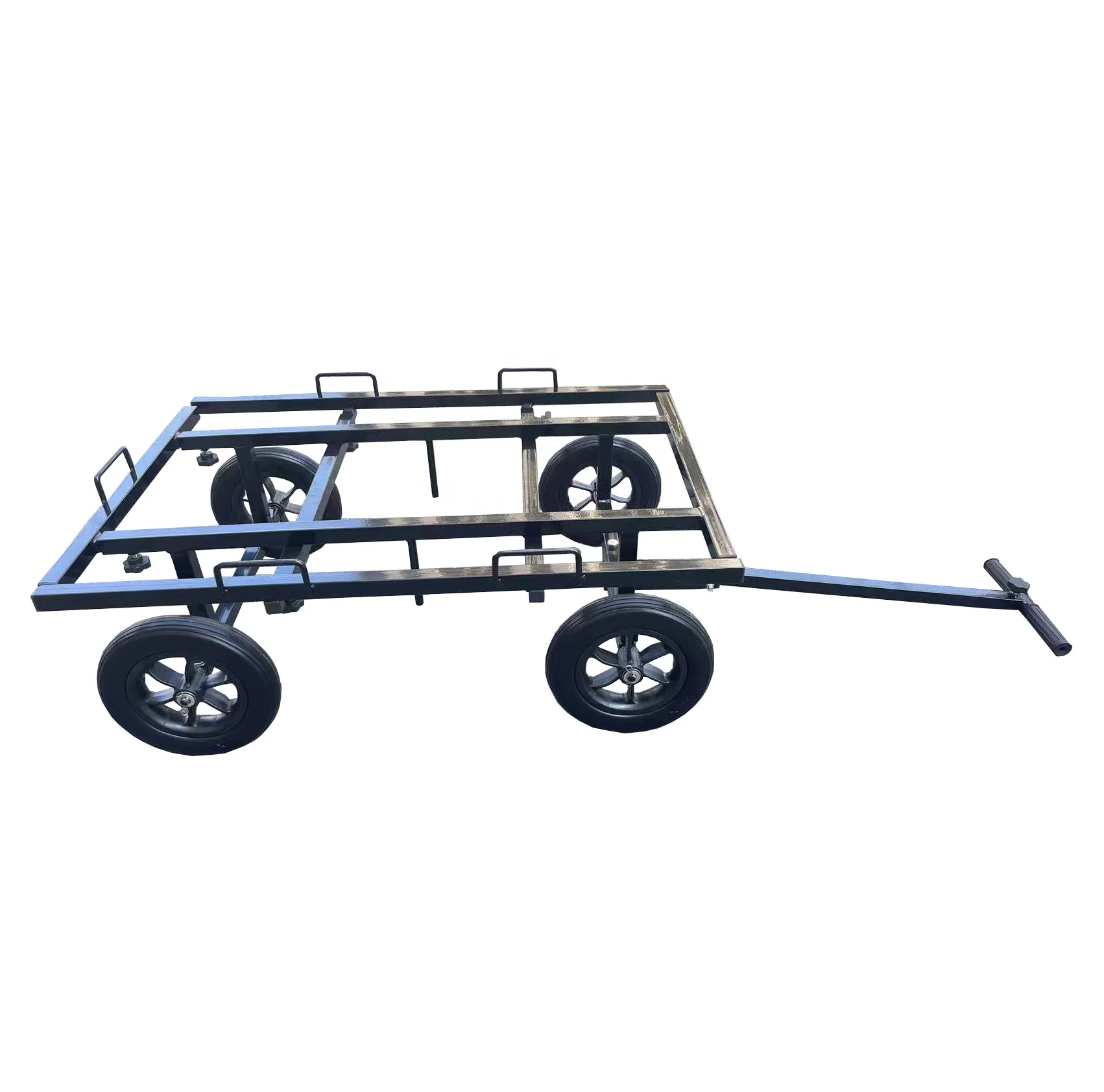 

Heavy Adjustable Pet Cage Moving Cart Hand Truck/Dolly/Platform Cart with Wheels Pet Cage Cart Trailer Dolly