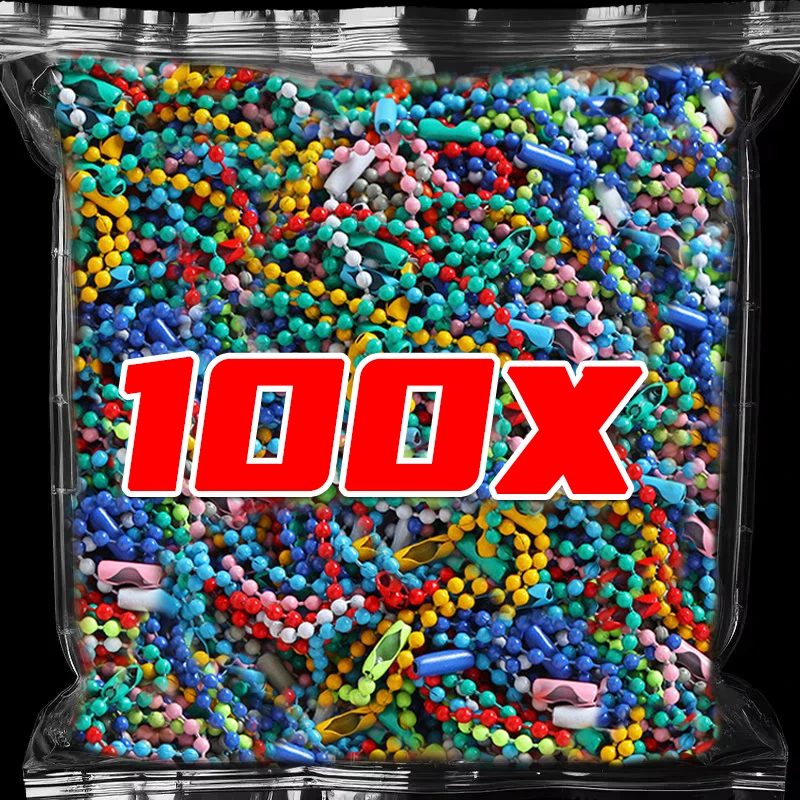 10/20/50/100pcs Ball Bead Chains Fits Key Chain/Dolls/Label Hand Tag Connector For DIY Bracelet Jewelry Making Accessorise 