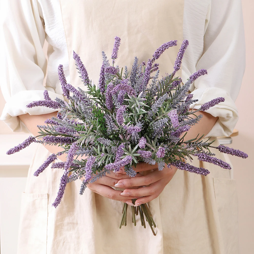 1 Stücke Lavendel Künstliche Blumen Bouquet 38 CM Gefälschte Blumen für Home Hoom Decor Garten Hochzeit Dekoration DIY Vase Zubehör