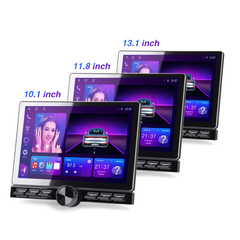 

10.1/11.8/13.1inch Android Car Stereo 2k QLED Diamond Car Player FM Radio With Button Knob Wireless Carplay 4G 360 Head Unit