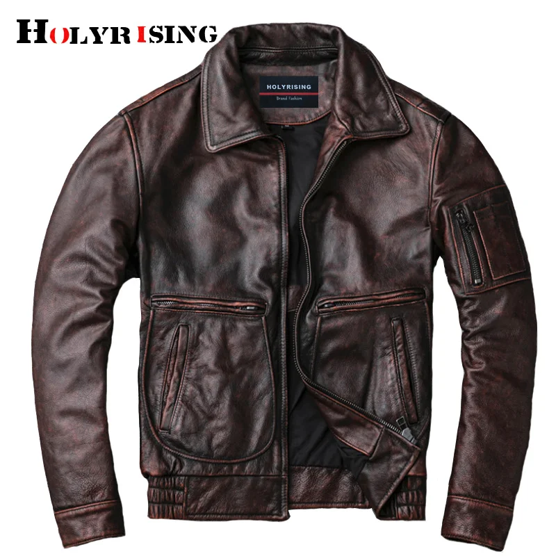 

cowhide genuine leather coat male natural jacket 100% real motocycle cow outwear men 19079-5