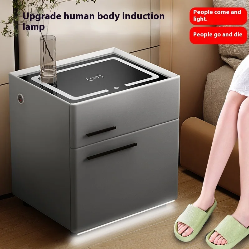 Hidden Table Gun Safe Box for Money Deposit Box Rechargeable  Led