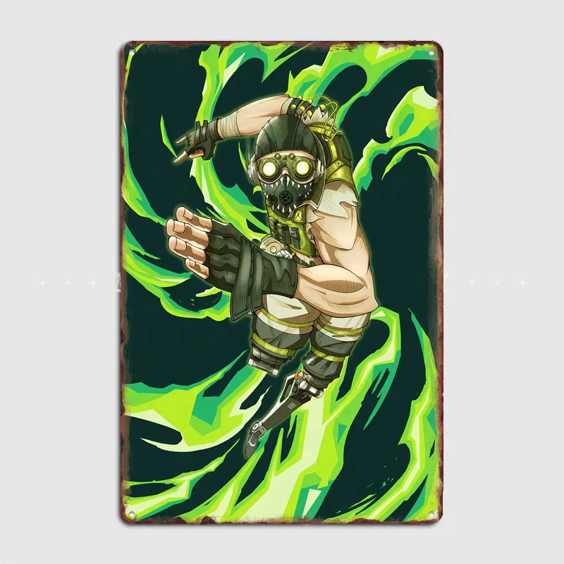 Octane Apex Legends Character Art Poster Metal Tin Sign Indoor Outdoor Home Decor Bar Custom Posters Wall Room Decorations