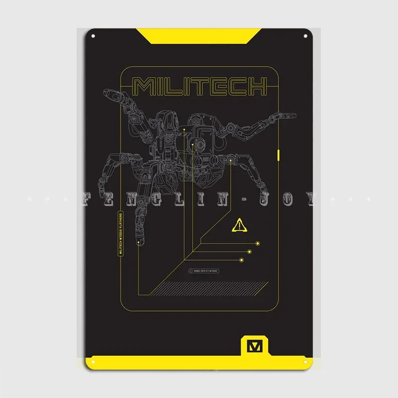 Militech Metal Sign Pub Home Designing Plaques Tin Sign Poster