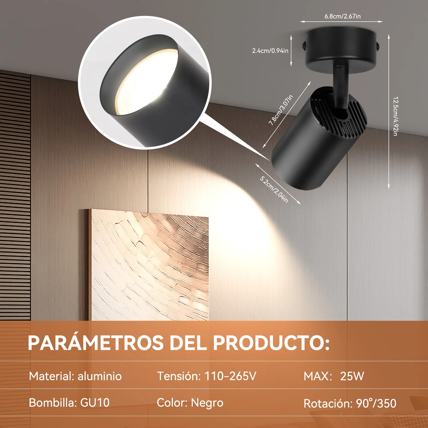 Ultra Bright Spotlight LED GU10 Shop Street Lustre For Bedroom Corridor Balcony Ceiling Light Home appliance LED Track Spot Lamp