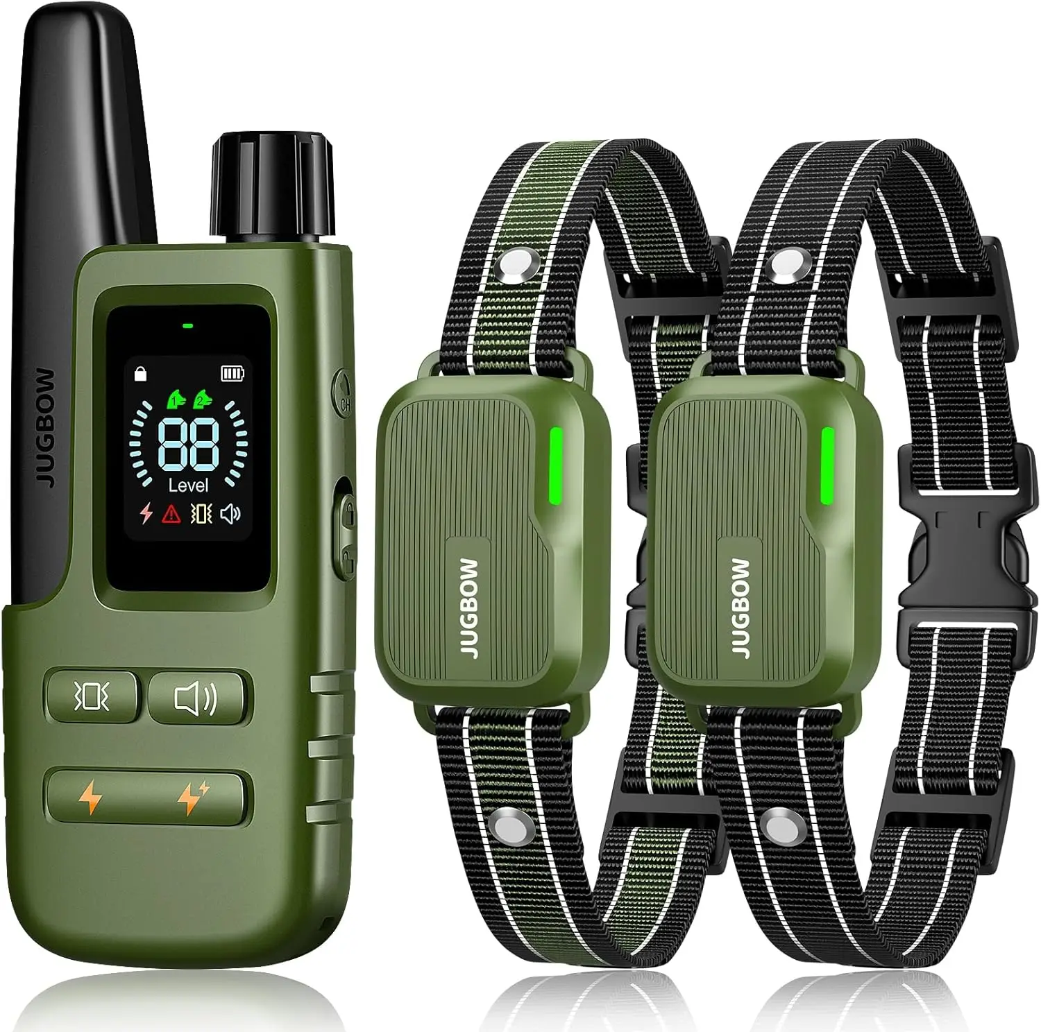 

Dog Training Collar for 2 Dogs, 4200FT Remote, IPX7 Waterproof, 4 Modes, Rechargeable e-Collar for All Breeds (10-120Lbs)