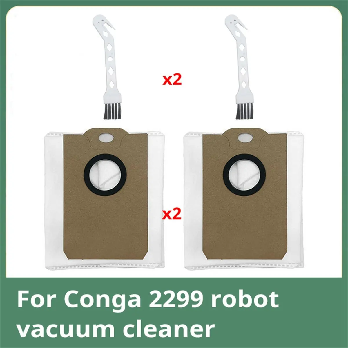 【Newest AT03】For Robot Vacuum Cleaner 2299 Consumables Dust Bag Non-Woven Bag Replacement Accessories Brush