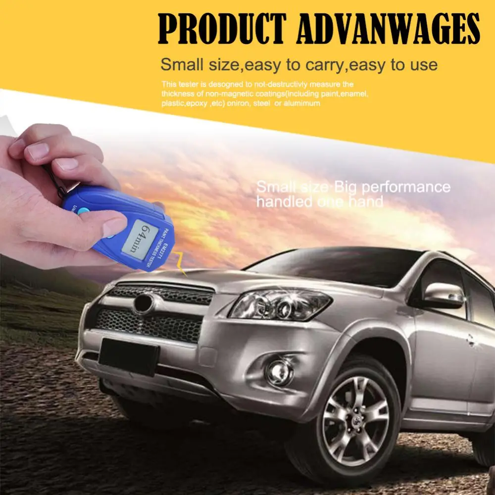 EM2271 Manual Digital Paint Thickness Gauge Auto Coating EM2271A Car Accessories Digital Display Mini Car Paint Thickness Meter