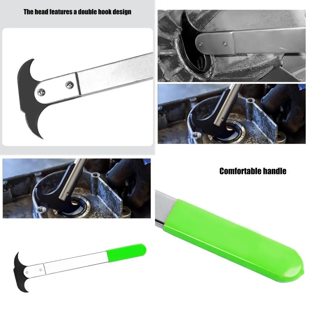 

02DE Reliable Oil Seal Removal Tool Double Head Design Steel Construction Comfortable Grip