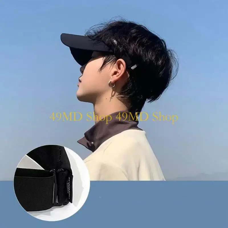 49MD Wide Brims Sun Hat With Soft Lining Design Shielding Face From Sunlight Open Top Baseball Hat For Men Running Hiking