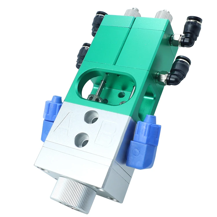 

BZY-3242G Suction Type Dispensing Valve Dual Cylinder Independent Control AB Glue Dispenser Dispensing Valve