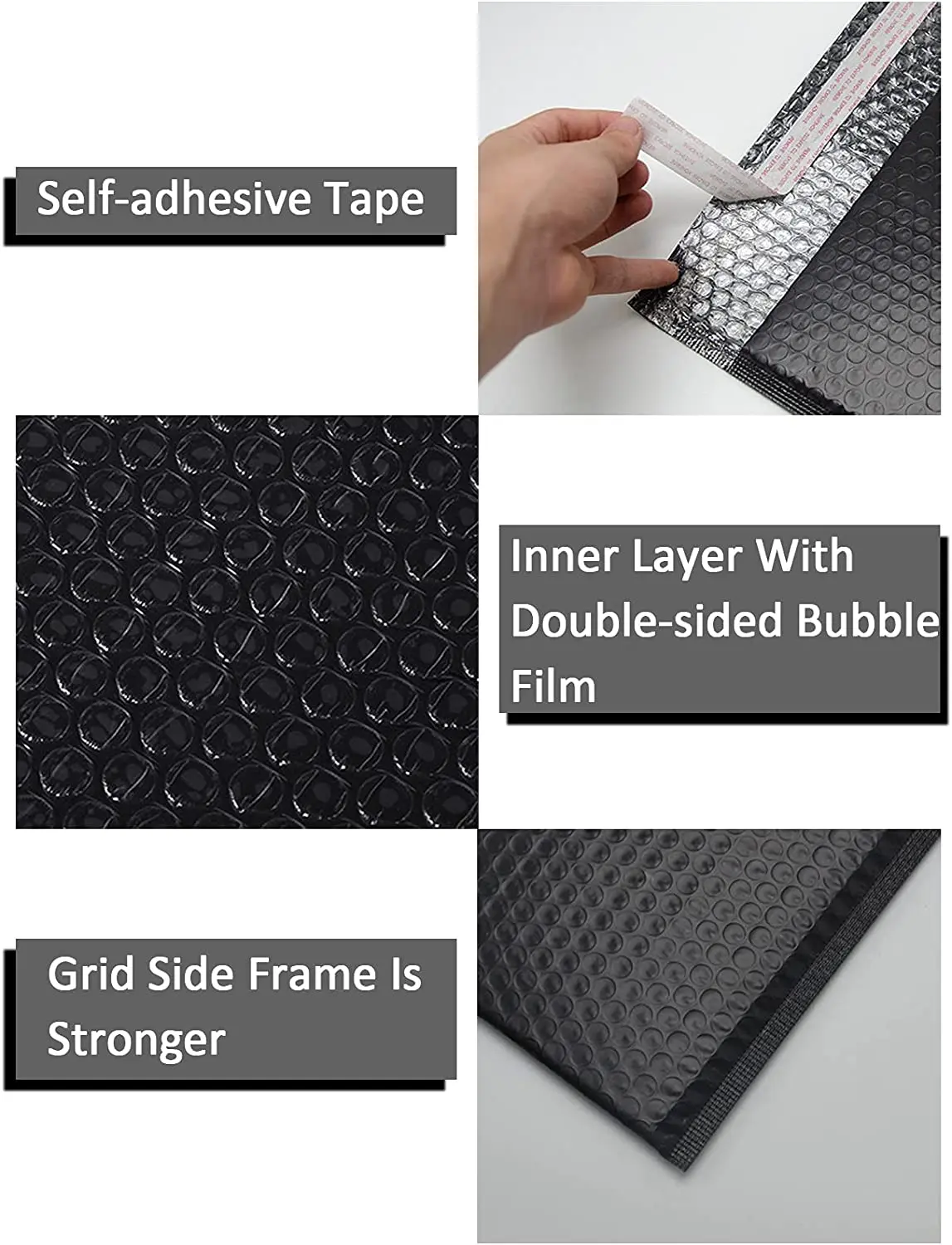 100pcs Black Bubble Mailer Bubble Padded Mailing Envelopes Mailer Poly for Packaging Self Seal Shipping Bag Bubble Padding Green