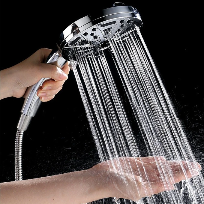 

Six function European and American style showerhead with pressurized showerhead and spray gun