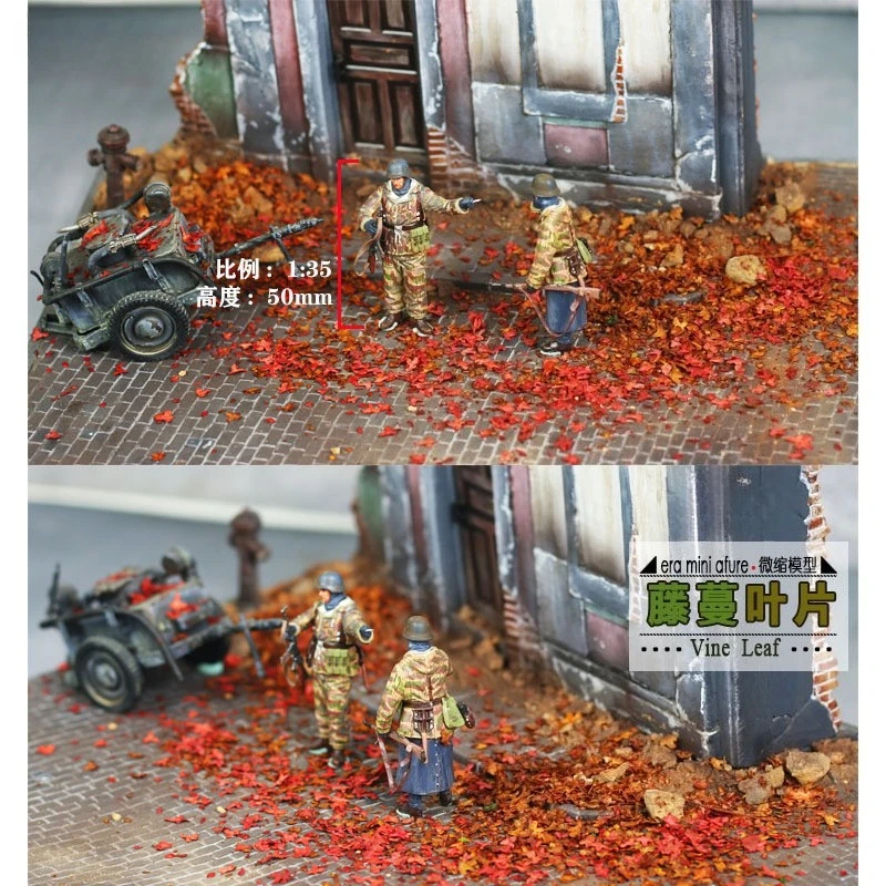 Diorama modelos de folhas multicoloridas em miniatura campo de batalha paisagismo diy figuras de plantas modelos arquitetura cenário folhas modelo