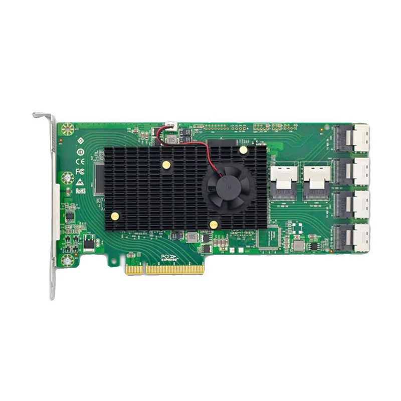 Pcie X8 To SFF-8087 Adapter SATA/SAS HBA Controller Card Support NVME HDD Pcie X8 To SFF-8087 Adapter Card